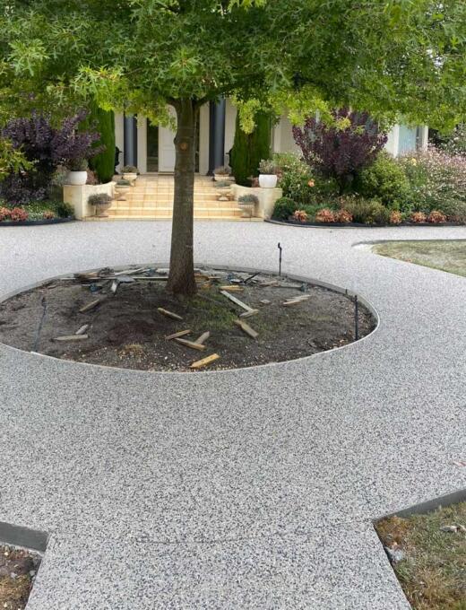 Exposed aggregate concrete pathway in Wallan
