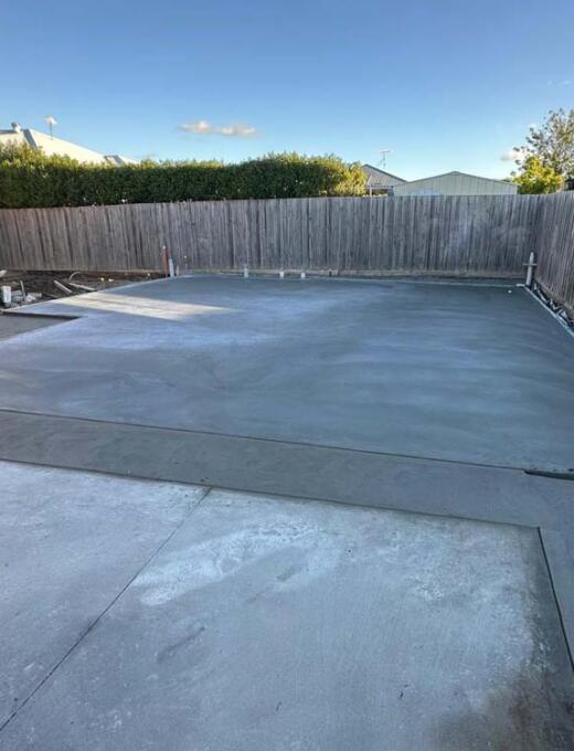 Broom finish concrete by Duraseal Creative Concrete near Wallan