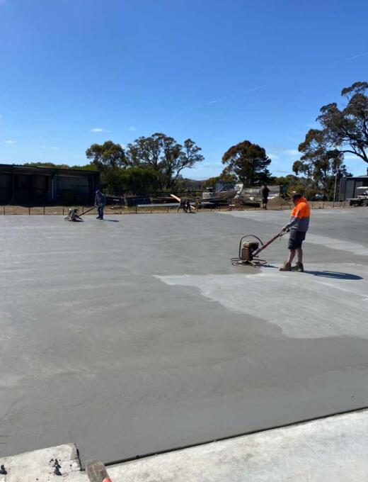 Concrete house slab installation in Wallan by Duraseal Creative Concrete