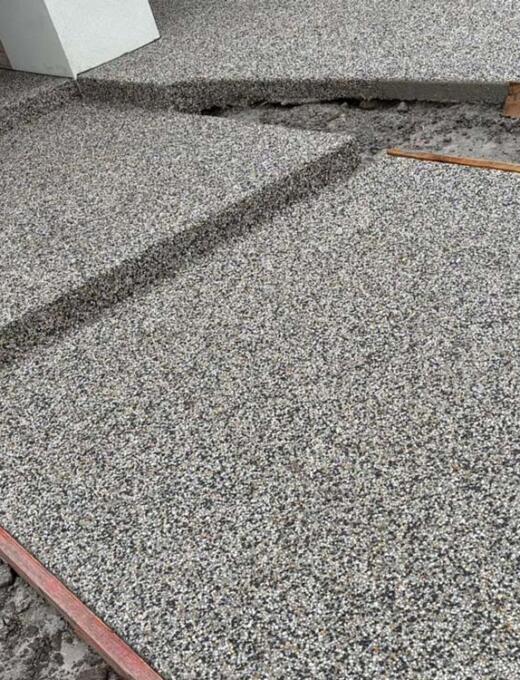 Exposed aggregate concrete pathway in Wallan
