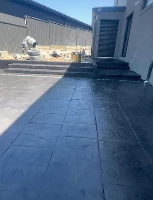 Coloured concrete in Wallan with patterned concrete finish